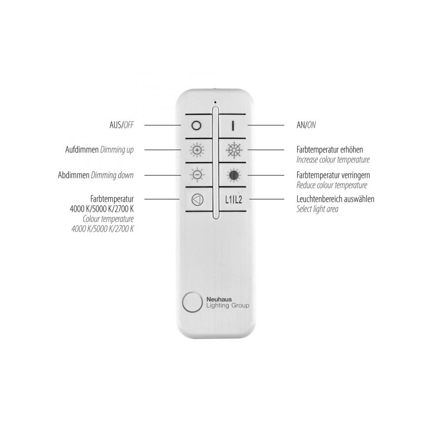 Paul Neuhaus 6233-55 - LED Dimmable φωτιστικό οροφής PAAN LED/45,5W/230V 2700-5000K + τηλεχειριστήριο