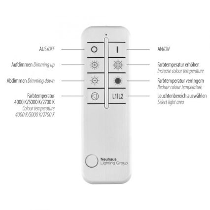 Paul Neuhaus 6233-55 - LED Dimmable φωτιστικό οροφής PAAN LED/45,5W/230V 2700-5000K + τηλεχειριστήριο