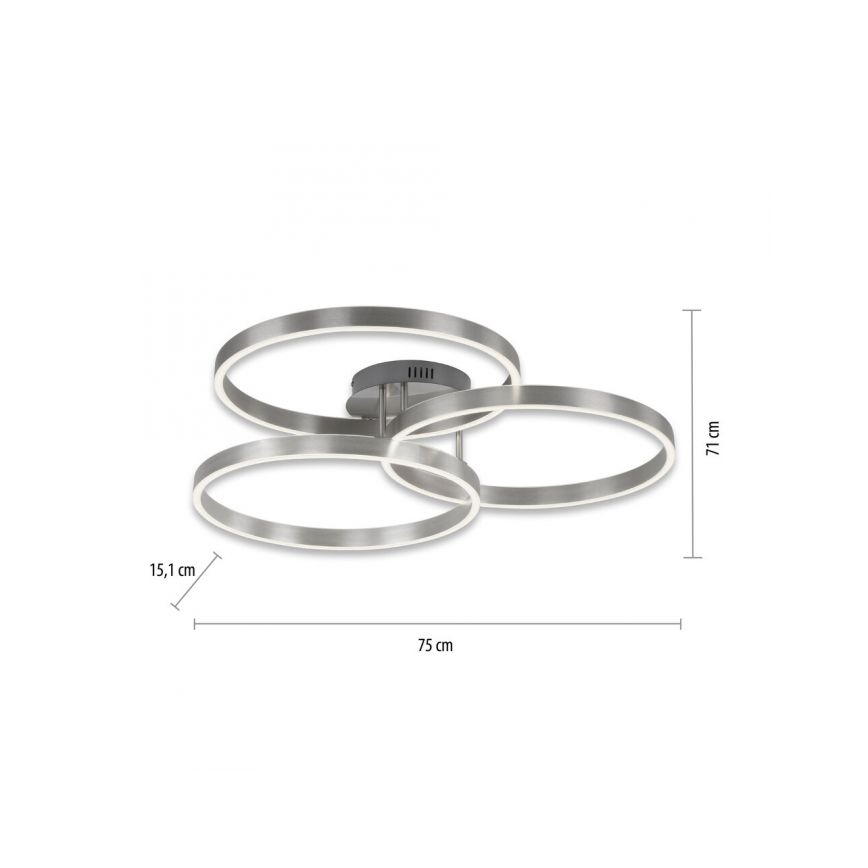Paul Neuhaus 6233-55 - LED Dimmable φωτιστικό οροφής PAAN LED/45,5W/230V 2700-5000K + τηλεχειριστήριο