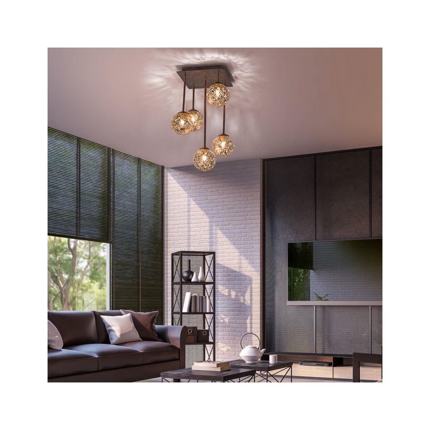 Paul Neuhaus 6234-48 - Κρεμαστό φωτιστικό GRETA 5xG9/40W/230V