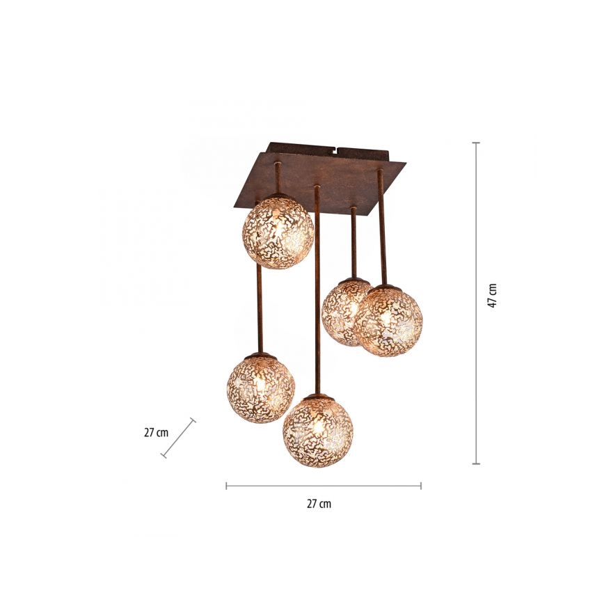 Paul Neuhaus 6234-48 - Κρεμαστό φωτιστικό GRETA 5xG9/40W/230V