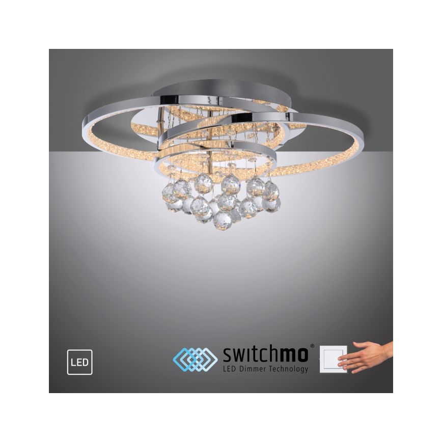 Paul Neuhaus 6267-17 - LED Dimmable φωτιστικό οροφής ROTAZO LED/32W/230V διάμετρος 45 cm γυαλιστερό χρώμιο