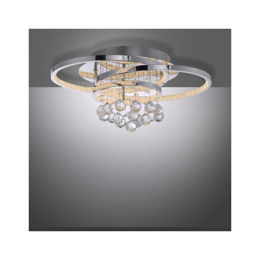 Paul Neuhaus 6267-17 - LED Dimmable φωτιστικό οροφής ROTAZO LED/32W/230V διάμετρος 45 cm γυαλιστερό χρώμιο