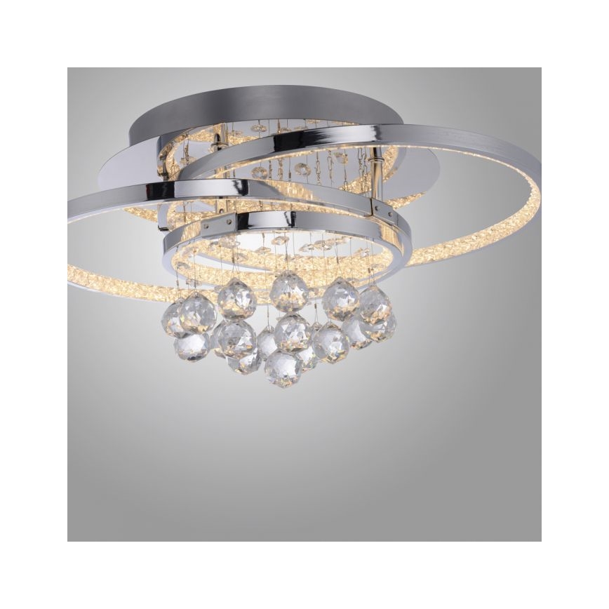 Paul Neuhaus 6267-17 - LED Dimmable φωτιστικό οροφής ROTAZO LED/32W/230V διάμετρος 45 cm γυαλιστερό χρώμιο