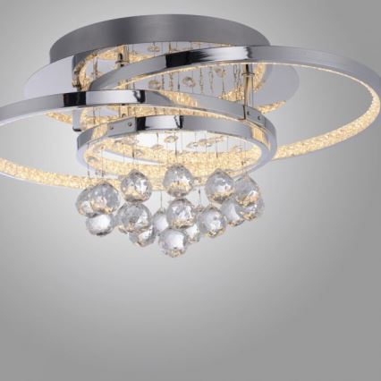 Paul Neuhaus 6267-17 - LED Dimmable φωτιστικό οροφής ROTAZO LED/32W/230V διάμετρος 45 cm γυαλιστερό χρώμιο
