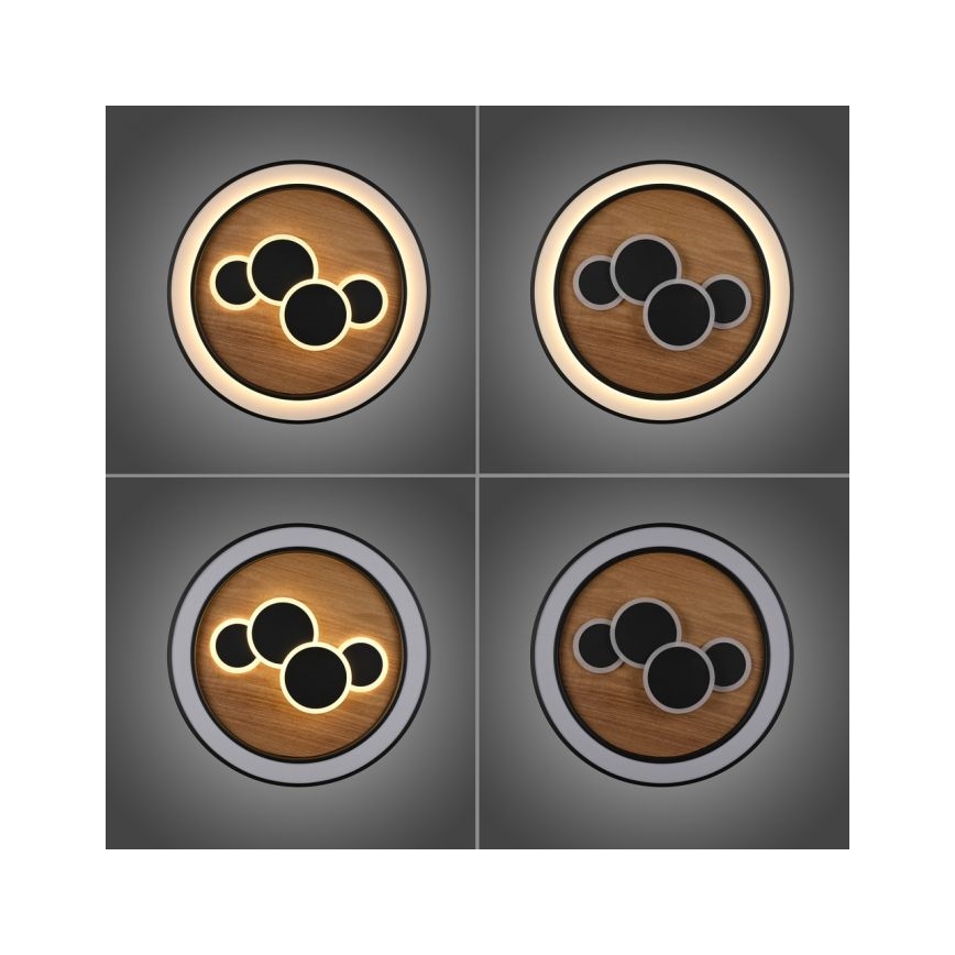 Paul Neuhaus 6284-79 - Φωτιστικό οροφής LED ELIZA LED/55,5W/230V διάμετρος 60 cm δρυς