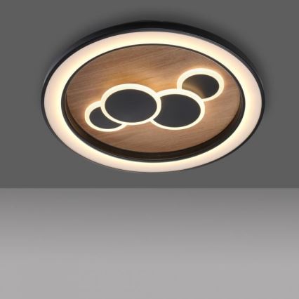 Paul Neuhaus 6284-79 - Φωτιστικό οροφής LED ELIZA LED/55,5W/230V διάμετρος 60 cm δρυς