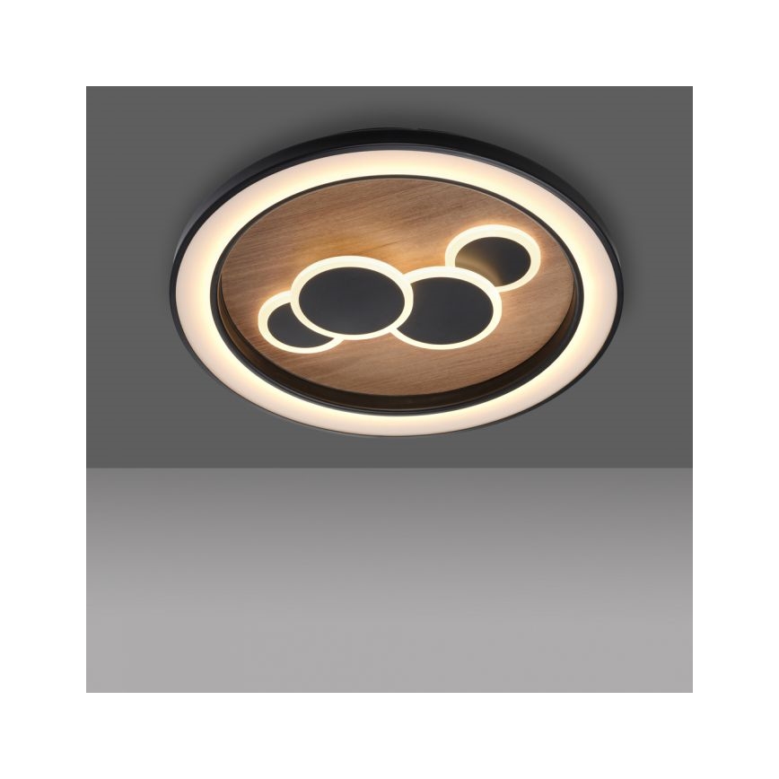 Paul Neuhaus 6284-79 - Φωτιστικό οροφής LED ELIZA LED/55,5W/230V διάμετρος 60 cm δρυς