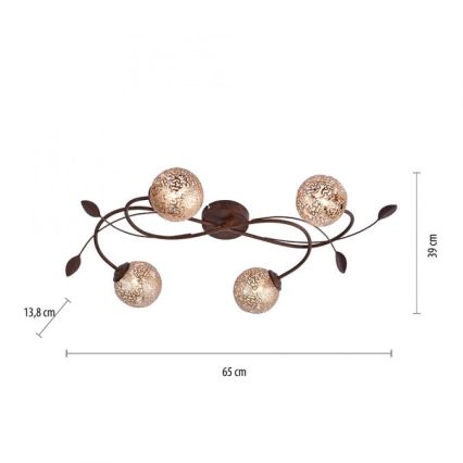 Paul Neuhaus 6395-48 - Συνδεδεμένο πολύφωτο GRETA 4xG9/40W/230V