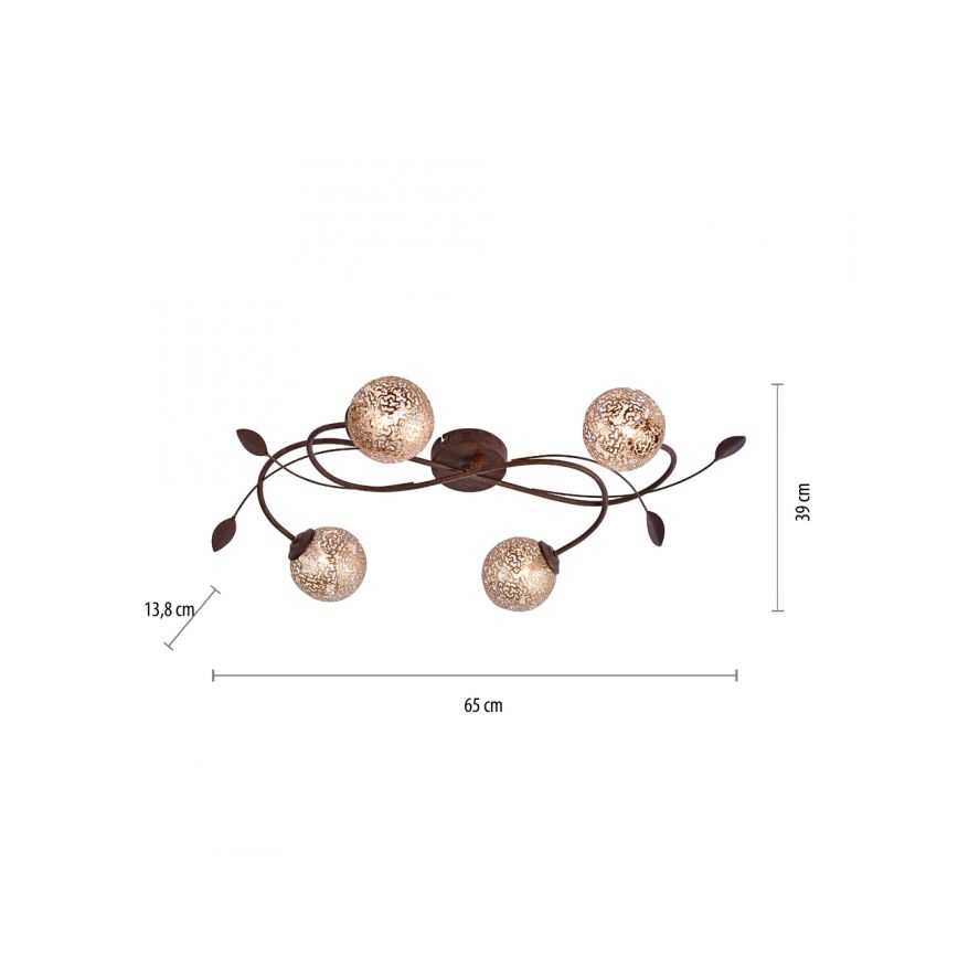 Paul Neuhaus 6395-48 - Συνδεδεμένο πολύφωτο GRETA 4xG9/40W/230V