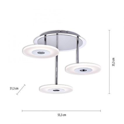 Paul Neuhaus 6446-55 - LED Φως οροφής ADALI 3xLED/13W/230V