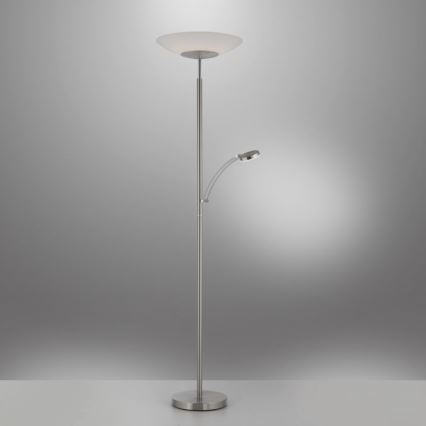 Paul Neuhaus 655-55 - Φωτιστικό δαπέδου LED Dimmable ALFRED 1xLED/28W+1xLED/4W/230V γυαλιστερό χρώμιο