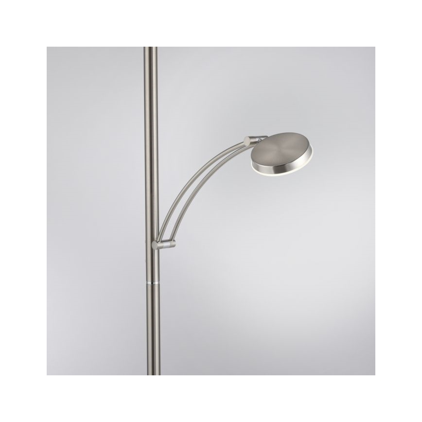 Paul Neuhaus 655-55 - Φωτιστικό δαπέδου LED Dimmable ALFRED 1xLED/28W+1xLED/4W/230V γυαλιστερό χρώμιο