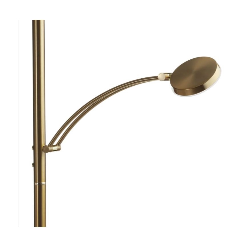 Paul Neuhaus 655-60 - LED ρυθμιζόμενο επιδαπέδιο φωτιστικό ALFRED LED/28W/230V+LED/4W/230V ορείχαλκο