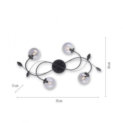 Paul Neuhaus 6724-18 - LED Πλαφονιέρα πολύφωτο WIDOW 4xG9/3W/230V