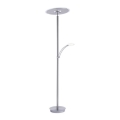 Paul Neuhaus 673-55 - Φωτιστικό δαπέδου LED Dimmable ARTUR 2xLED/21W/230V+1xLED/6W γυαλιστερό χρώμιο