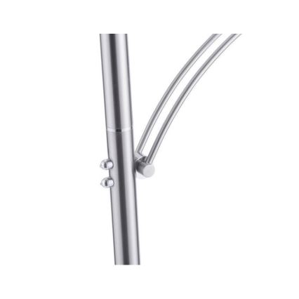 Paul Neuhaus 673-55 - Ρυθμιζόμενη επιδαπέδια λάμπα LED ARTUR 2xLED/21W/230V+LED/6W γυαλιστερό χρώμιο