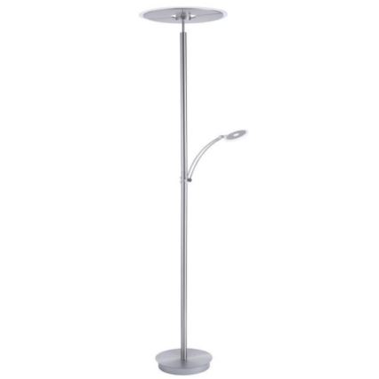 Paul Neuhaus 673-55 - Φωτιστικό δαπέδου LED Dimmable ARTUR 2xLED/21W/230V+1xLED/6W γυαλιστερό χρώμιο