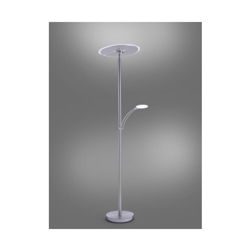 Paul Neuhaus 673-55 - Φωτιστικό δαπέδου LED Dimmable ARTUR 2xLED/21W/230V+1xLED/6W γυαλιστερό χρώμιο