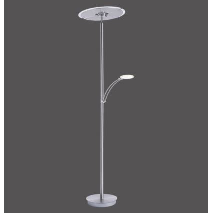 Paul Neuhaus 673-55 - Φωτιστικό δαπέδου LED Dimmable ARTUR 2xLED/21W/230V+1xLED/6W γυαλιστερό χρώμιο