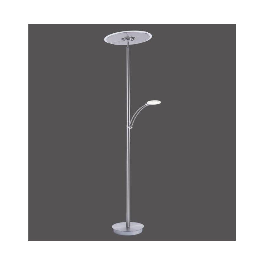 Paul Neuhaus 673-55 - Φωτιστικό δαπέδου LED Dimmable ARTUR 2xLED/21W/230V+1xLED/6W γυαλιστερό χρώμιο