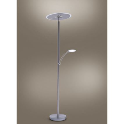 Paul Neuhaus 673-55 - Φωτιστικό δαπέδου LED Dimmable ARTUR 2xLED/21W/230V+1xLED/6W γυαλιστερό χρώμιο