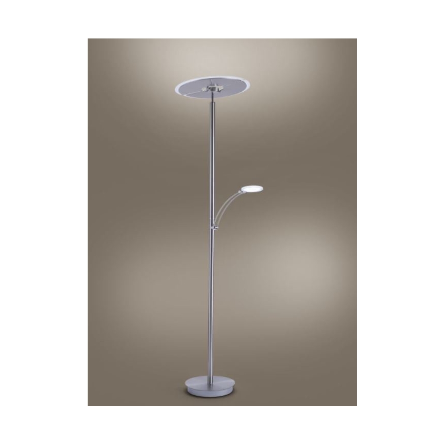 Paul Neuhaus 673-55 - Φωτιστικό δαπέδου LED Dimmable ARTUR 2xLED/21W/230V+1xLED/6W γυαλιστερό χρώμιο