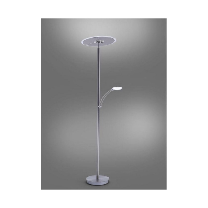 Paul Neuhaus 673-55 - Φωτιστικό δαπέδου LED Dimmable ARTUR 2xLED/21W/230V+1xLED/6W γυαλιστερό χρώμιο