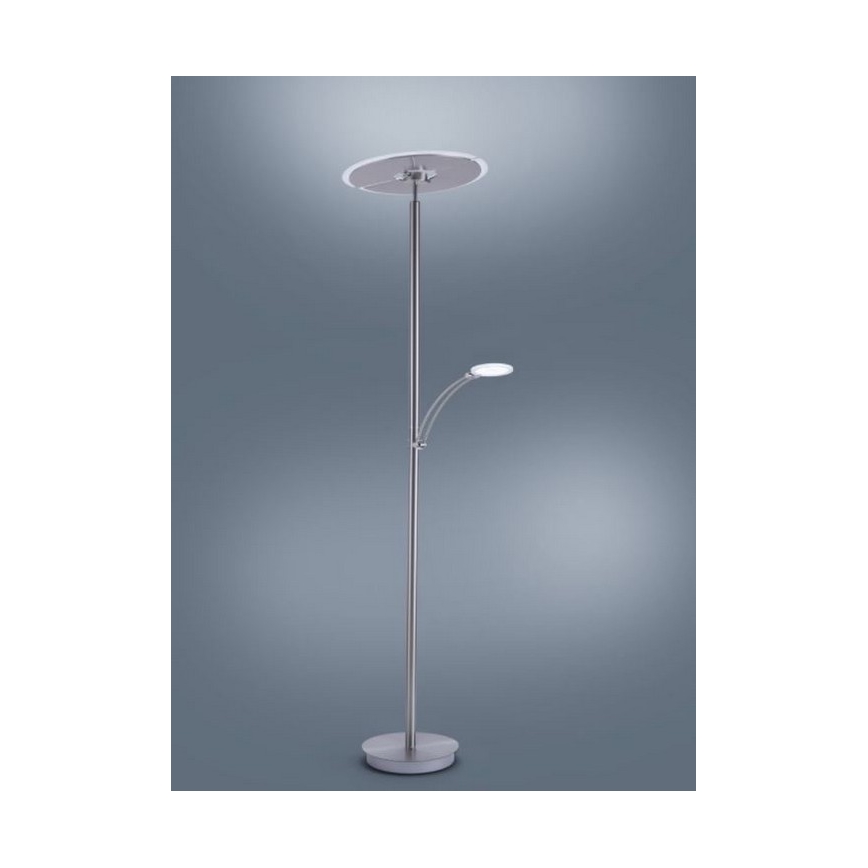 Paul Neuhaus 673-55 - Φωτιστικό δαπέδου LED Dimmable ARTUR 2xLED/21W/230V+1xLED/6W γυαλιστερό χρώμιο