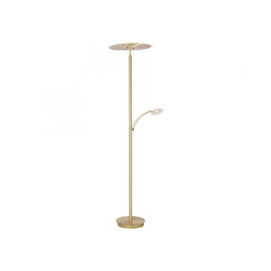 Paul Neuhaus 673-60 - LED Dimmable επιδαπέδια λάμπα ARTUR 2xLED/21W/230V+1xLED/6W χρυσό