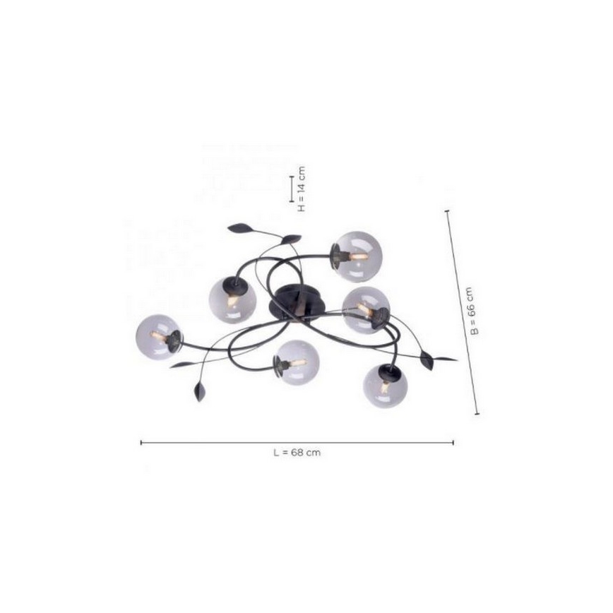Paul Neuhaus 6737-18 - LED Πλαφονιέρα πολύφωτο WIDOW 6xG9/3W/230V
