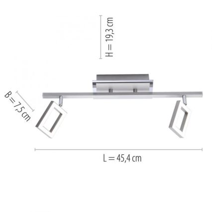 Paul Neuhaus 6958-55 - LED Σποτ INIGO 2xLED/4,2W/230V