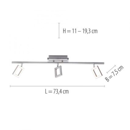 Paul Neuhaus 6959-55 - LED Σποτ INIGO 3xLED/4,2W/230V