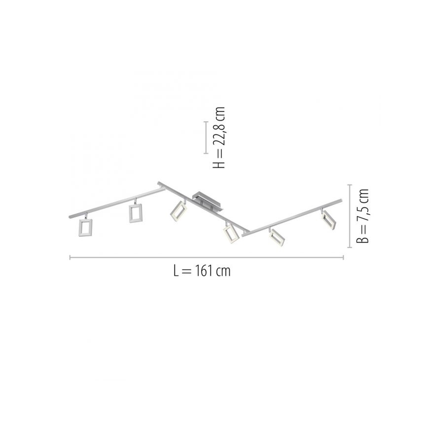 Paul Neuhaus 6965-55 - LED Dimmable φωτιστικό σποτ INIGO 6xLED / 4W / 230V