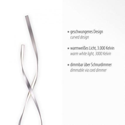 Paul Neuhaus 720-55 - Φωτιστικό δαπέδου LED Dimmable LINDA LED/27W/230V γυαλιστερό χρώμιο