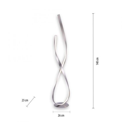 Paul Neuhaus 720-55 - Φωτιστικό δαπέδου LED Dimmable LINDA LED/27W/230V γυαλιστερό χρώμιο