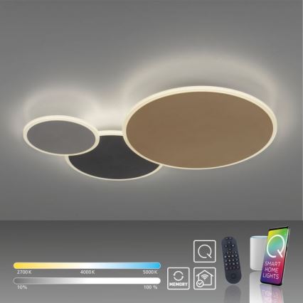 Paul Neuhaus 8007-70 - LED Dimmable φωτιστικό οροφής Q-PIATO LED/35W/230V 2700-5000K Wi-Fi + τηλεχειριστήριο