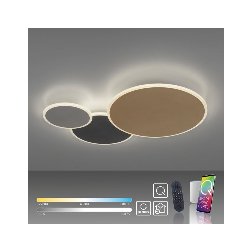 Paul Neuhaus 8007-70 - LED Dimmable φωτιστικό οροφής Q-PIATO LED/35W/230V 2700-5000K Wi-Fi + τηλεχειριστήριο