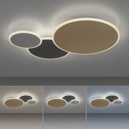 Paul Neuhaus 8007-70 - LED Dimmable φωτιστικό οροφής Q-PIATO LED/35W/230V 2700-5000K Wi-Fi + τηλεχειριστήριο