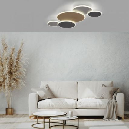 Paul Neuhaus 8008-70 - LED Dimmable φωτιστικό οροφής Q-PIATO LED/49W/230V 2700-5000K Wi-Fi + τηλεχειριστήριο