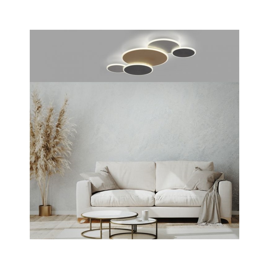 Paul Neuhaus 8008-70 - LED Dimmable φωτιστικό οροφής Q-PIATO LED/49W/230V 2700-5000K Wi-Fi + τηλεχειριστήριο