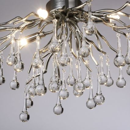 Paul Neuhaus 8090-55 - Πλαφονιέρα οροφής ICICLE 4xG9/40W/230V 30x60 cm γυαλιστερό χρώμιο