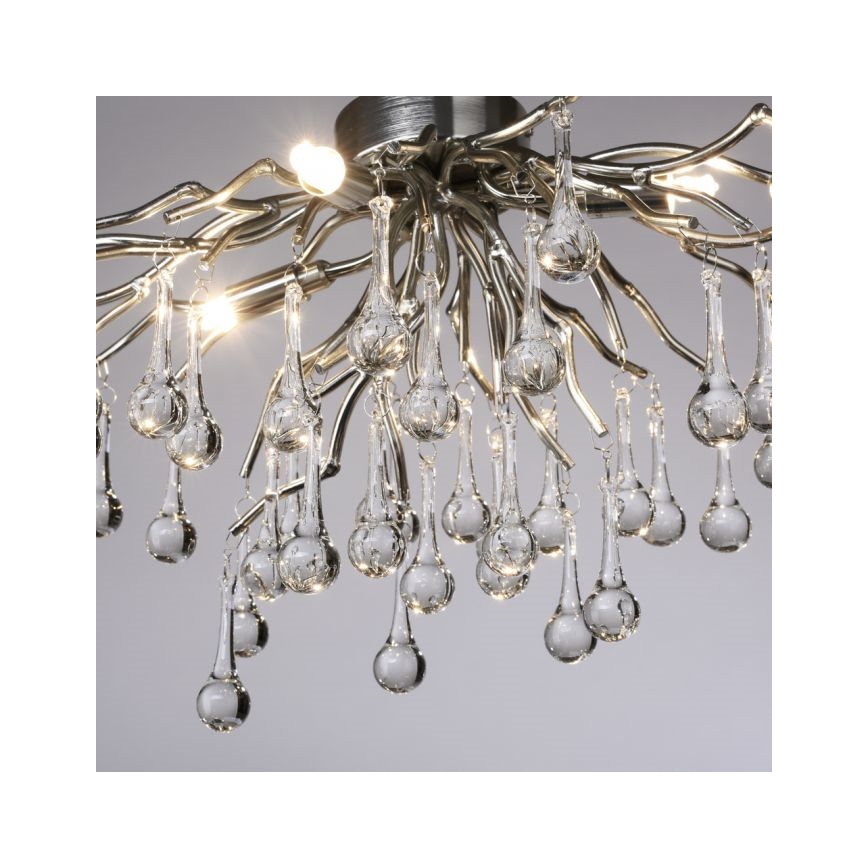 Paul Neuhaus 8090-55 - Πλαφονιέρα οροφής ICICLE 4xG9/40W/230V 30x60 cm γυαλιστερό χρώμιο