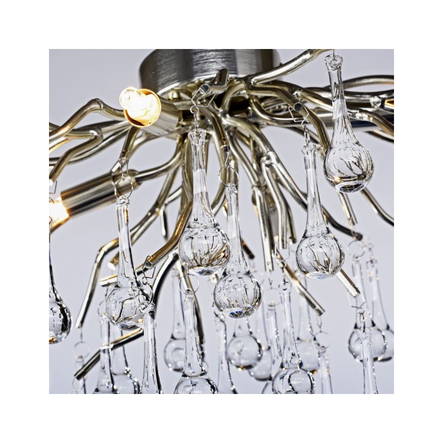 Paul Neuhaus 8090-55 - Πλαφονιέρα οροφής ICICLE 4xG9/40W/230V 30x60 cm γυαλιστερό χρώμιο