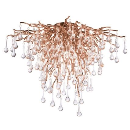 Paul Neuhaus 8091-11 - Πλαφονιέρα οροφής ICICLE 9xG9/40W/230V διάμετρος 50 cm ορείχαλκος