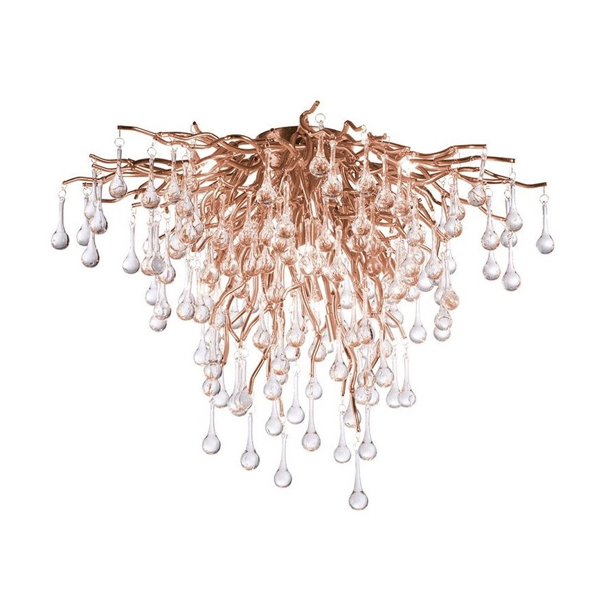 Paul Neuhaus 8091-11 - Πλαφονιέρα οροφής ICICLE 9xG9/40W/230V διάμετρος 50 cm ορείχαλκος