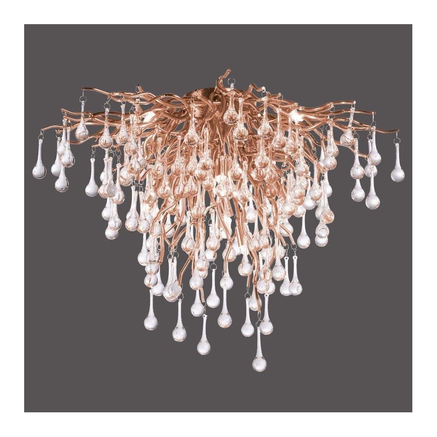 Paul Neuhaus 8091-11 - Πλαφονιέρα οροφής ICICLE 9xG9/40W/230V διάμετρος 50 cm ορείχαλκος