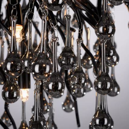 Paul Neuhaus 8091-18 - Επιφανειακό φωτιστικό οροφής ICICLE, 9xG9/40W/230V, Ø 50 εκ., μαύρο