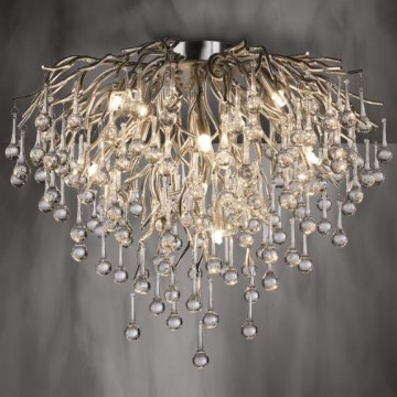 Paul Neuhaus 8091-55 - Πλαφονιέρα οροφής ICICLE 9xG9/40W/230V διάμετρος 50 cm γυαλιστερό χρώμιο