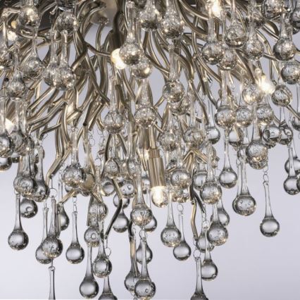 Paul Neuhaus 8091-55 - Πλαφονιέρα οροφής ICICLE 9xG9/40W/230V διάμετρος 50 cm γυαλιστερό χρώμιο